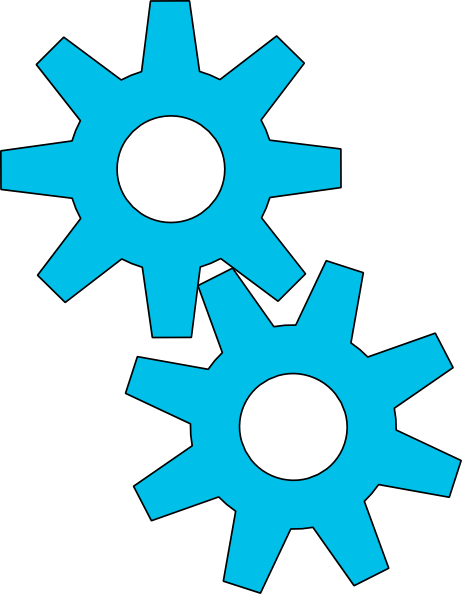 Two Gears Clip Art (462x594)