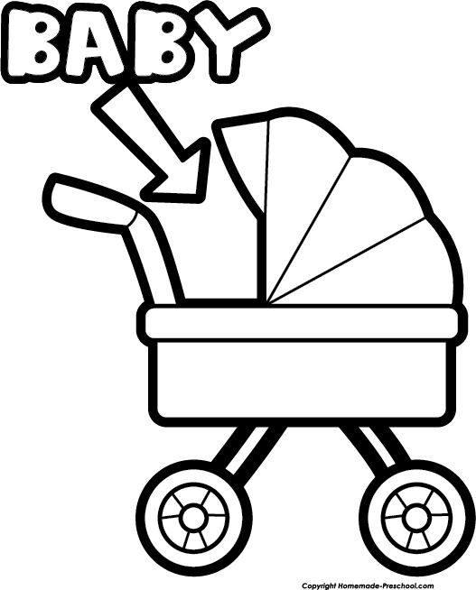 Fun And Free Baby Shower Clipart, Ready For Personal - Baby Transport (527x654)