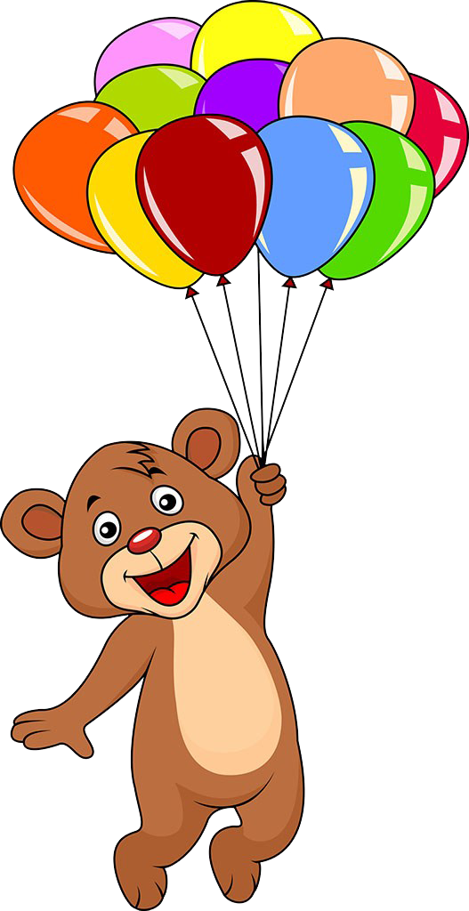 Teddy Bear Balloon Clip Art - Teddy Bear Holding Balloons (527x1024)