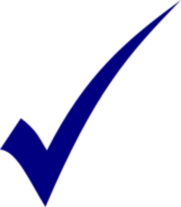 Download - Blue Tick Clipart (600x686)