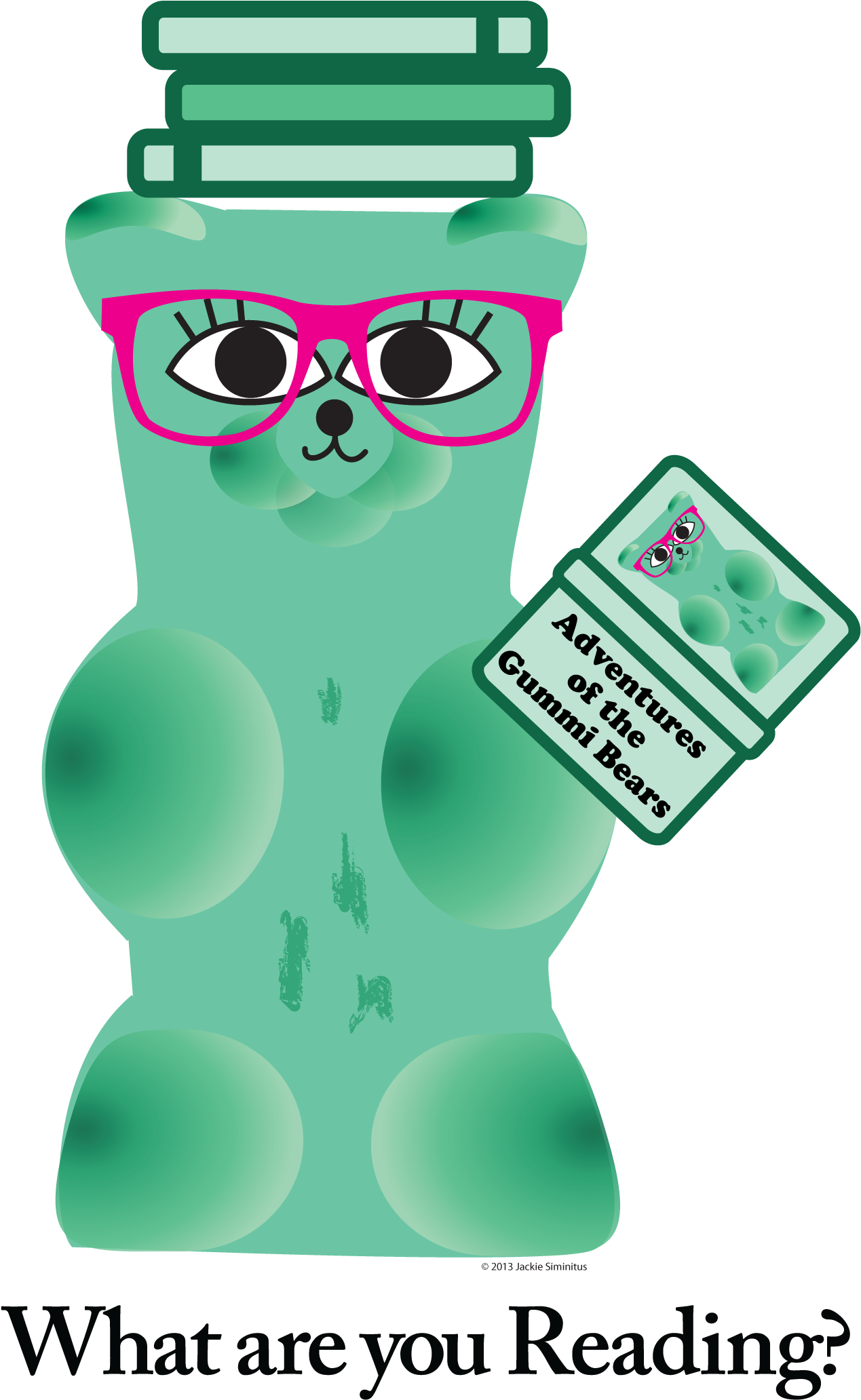 Bookmark Gummy Bear Reading Text - Bookmark Gummy Bear Reading Text (1436x2160)