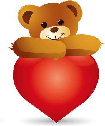 Teddy Bear Heart Valentine's Day Clip Art - Teddy Bear Heart Valentine's Day Clip Art (500x500)