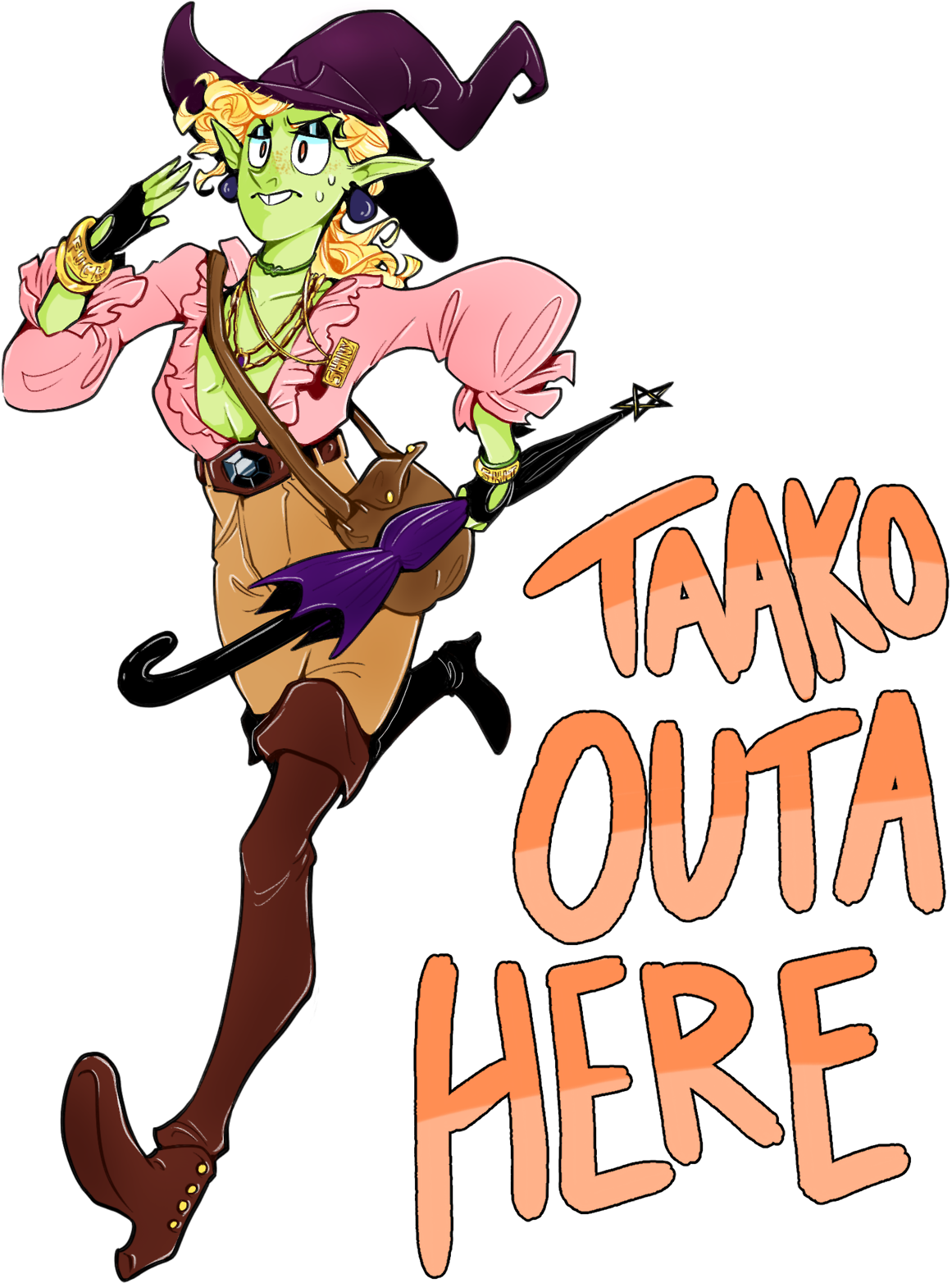 Taako Has The Best Attitude To Danger - Taako The Adventure Zone Fan Art (1280x1624)
