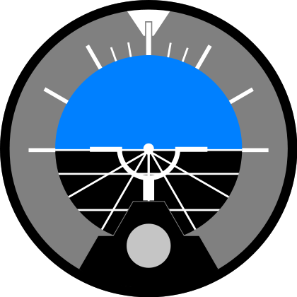 Attitude Indicator Level Flight - Airplane Attitude Indicator (1000x1000)