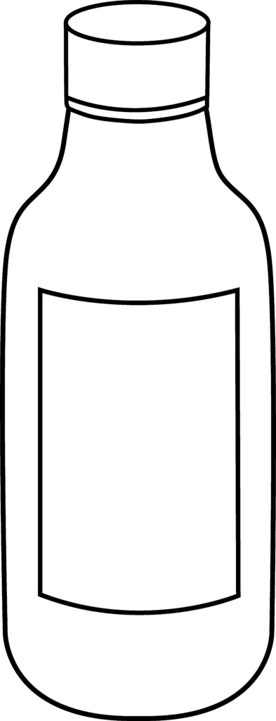Chemistry Clipart Black And White Bottle 20clip 20art - Bottle Clipart Black And White Png (393x1024)