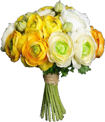 Since 1960 Onwards Vesuvius Was Born, With The Collaboration - Ranuncolo Giallo Bouquet (400x400)