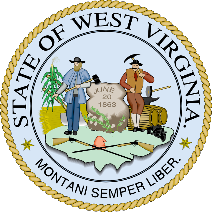 West Virginia Party Bus Rentals - 3.8 Inch West Virginia State Seal Vinyl Transfer Decal (720x720)