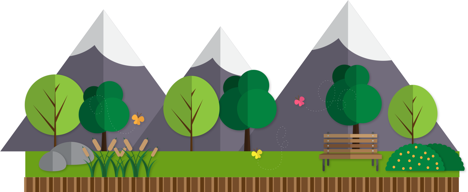 Flat Design Landscape Euclidean Vector - Landscape (1656x770)