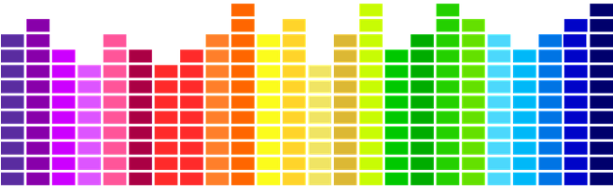 Sound Visualized Piles Rainbow Color Waves - Music Colour (680x340)