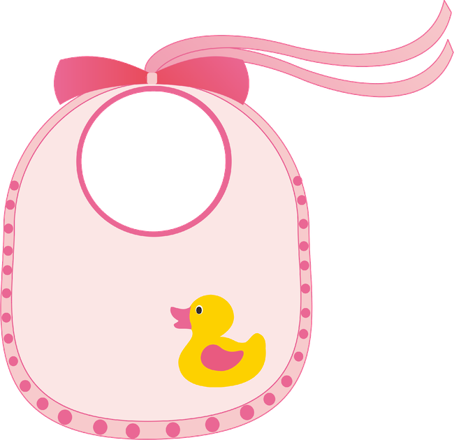 Grávida E Bebê - Clipart Bavoir (650x630)