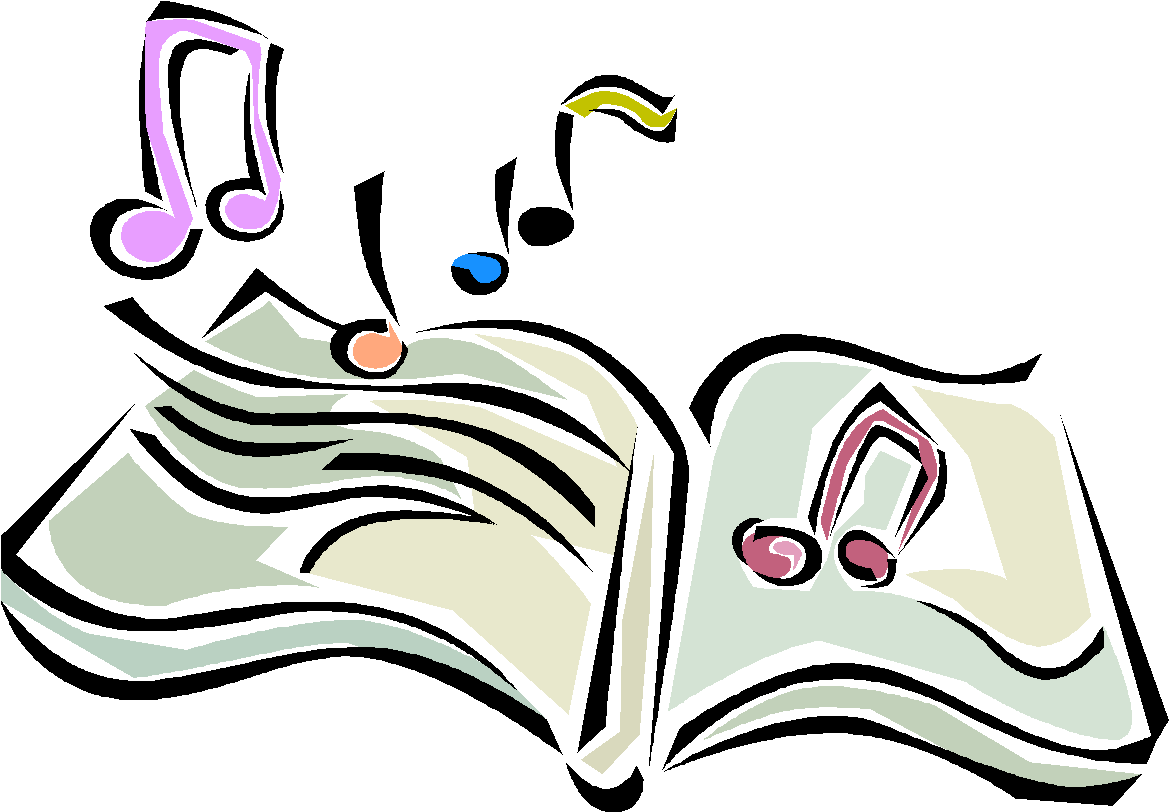 Song Clipart Sound Energy - Book With Music Notes (1184x844)
