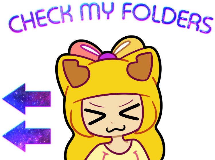 Click Dem Folders By Nekonxra - Cartoon (800x600)