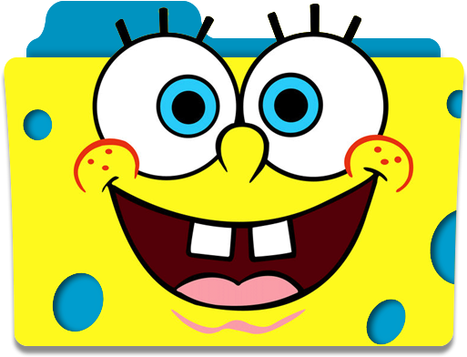 Sponge Bob Folder Icon By Mikromike - Sponge Bob - Big Smile - Hot New 24x18 Print Poster (512x512)