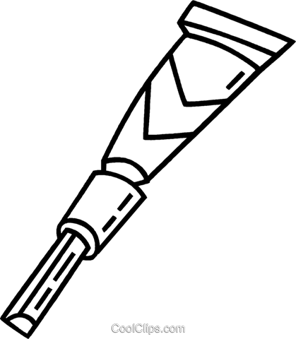 Chisel Royalty Free Vector Clip Art Illustration - Line Art (419x480)