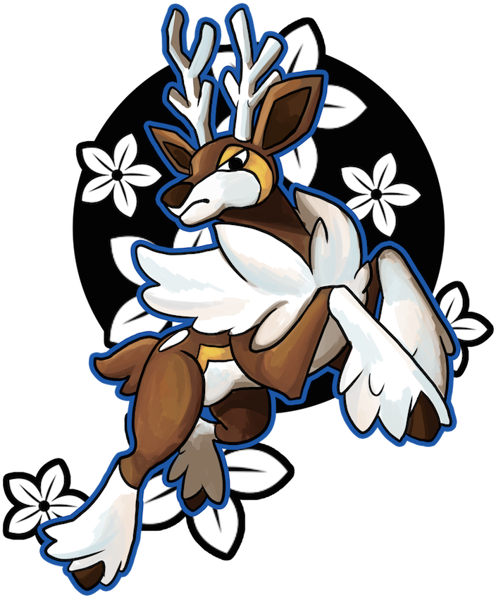 Winter Sawsbuck By Iris-sempi - Pokemon By Iris Sempi (800x923)