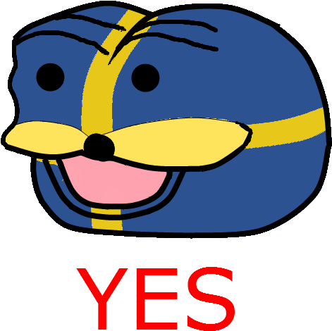 Yes Sweden Yellow Clip Art Beak - Spurdo Spärde Sweden (575x544)