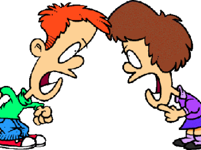 Clipart Of Argument, Arguments And Argue - Lustige I-liebe Sie Postkarte (400x300)