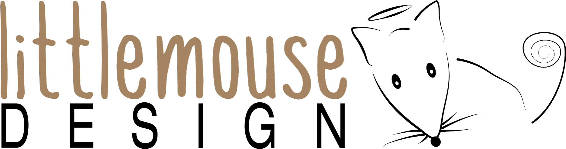 Little Mouse Logo Brown Side By Side Header 1920px - Calligraphy (1920x570)