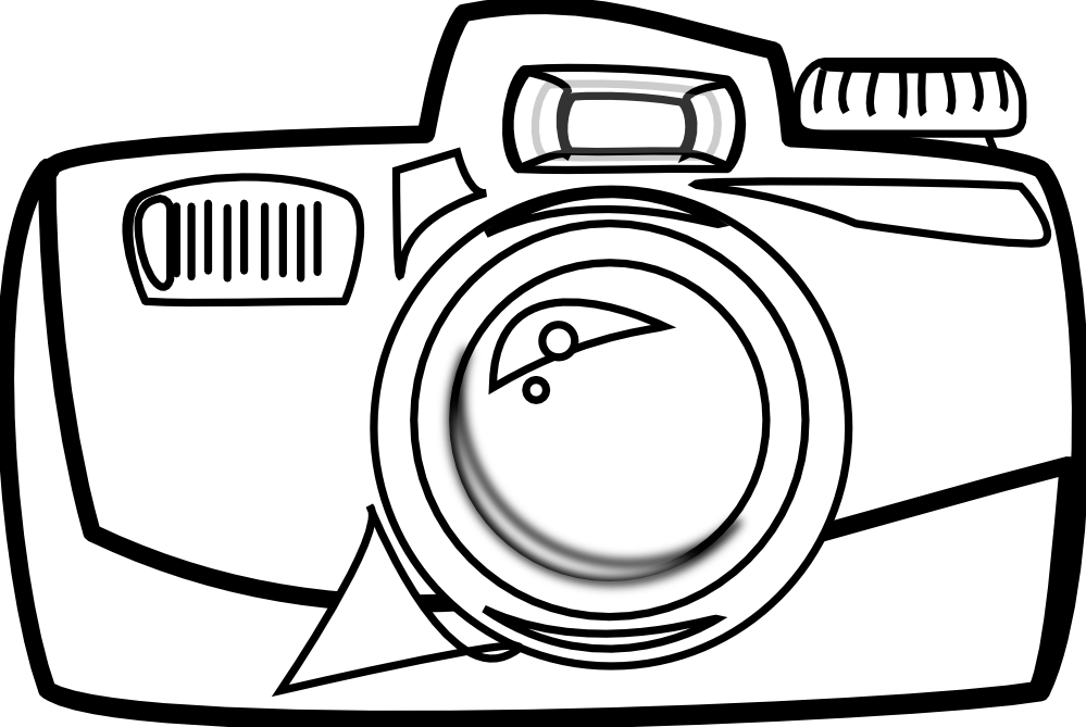 Camera Clipart Black And White Clipart Panda Free Clipart - Clip Art (999x669)