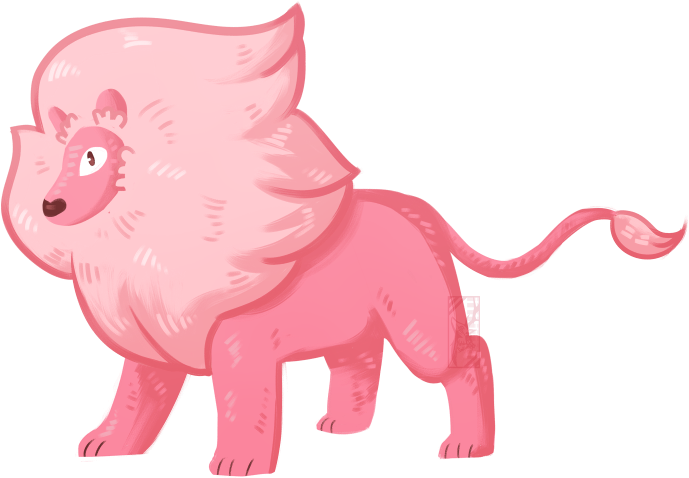 Lion By Deer-head - Cartoon (700x485)