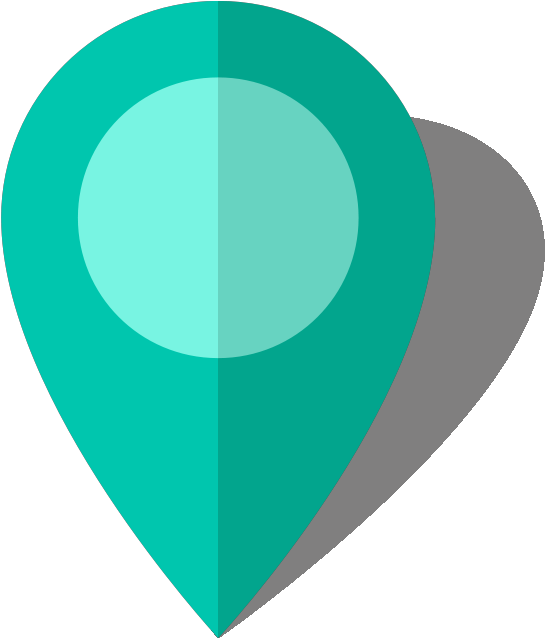 Simple Location Map Pin Icon10 Turquoise Blue Free - Blue (568x640)