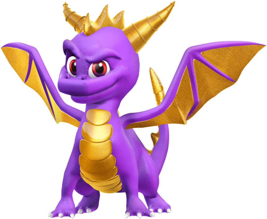 Spyro The Dragon Render By Nibroc-rock - Super Smash Bros Ultimate Spyro (1024x1024)
