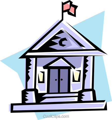 Courthouse Royalty Free Vector Clip Art Illustration - Courthouse Clipart (451x480)