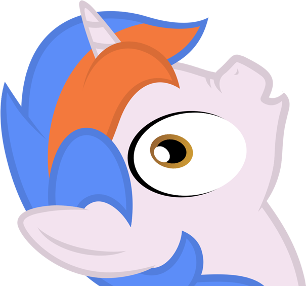 Squeaky-belle, Head, Looking Up, Male, Multicolored - Cartoon (605x564)