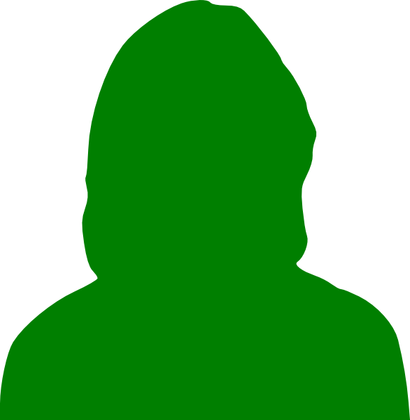 Green Candidate Clip Art At Clker - Female Silhouette (582x597)