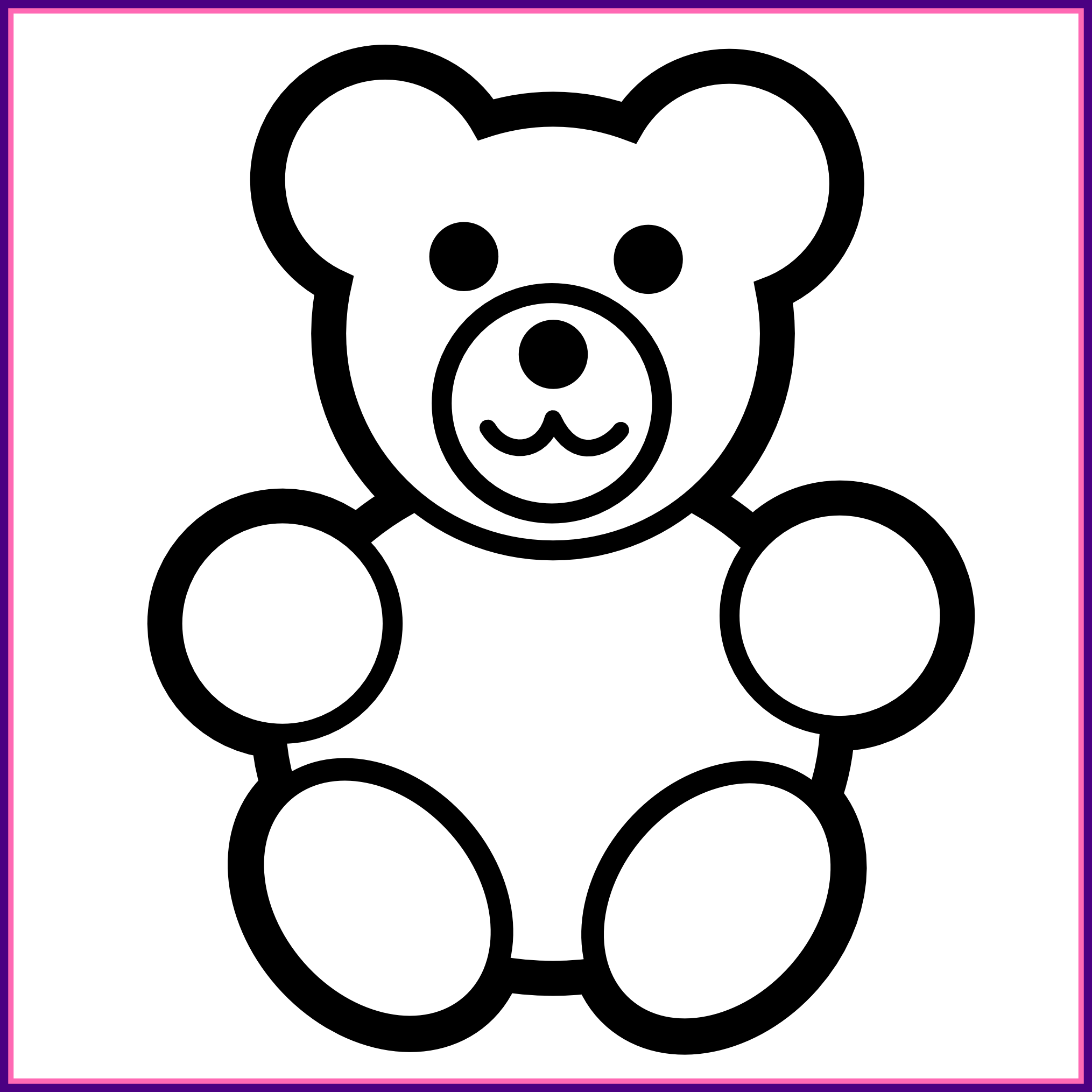Amazing Clipartist Net Clip Art Pitr Teddy Bear Icon - Teddy Bear For Coloring (2029x2029)