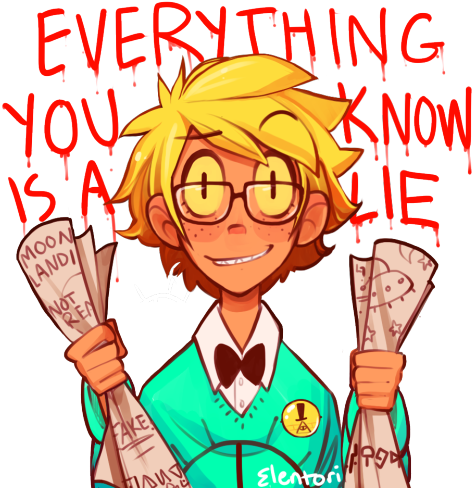 New Art Blog Repost~ Bill's A Giant Nerd And You Know - Gravity Falls Human Bill Fanart (500x500)