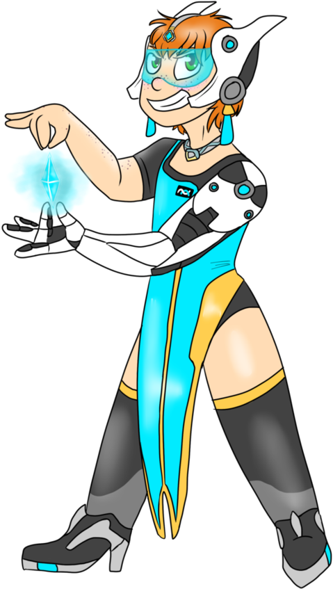 My Nerd Friend As Symmetra By Casper Fox Art - Cartoon (894x894)