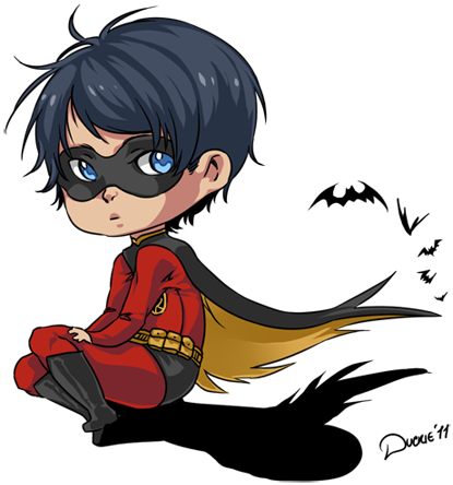 Chibi Robin One Of The Teen Titans - Кид Флэш Робин (450x450)