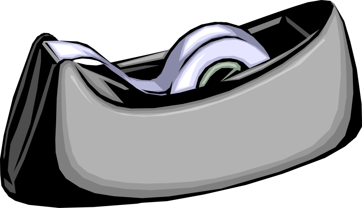 Vector Illustration Of Pressure-sensitive Adhesive - Klebestreifen Clipart (1216x700)