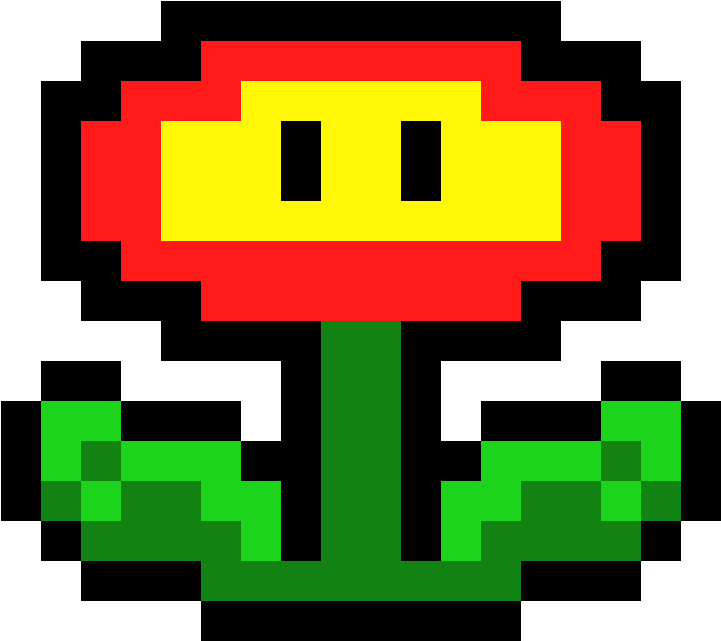 Super Mario Bros Mario Flower Pixel Art 1200x1000 Png Clipart Download