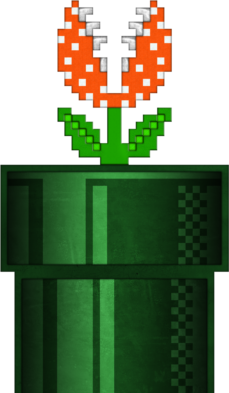 Brulescorrupted Real Life 8 Bit Piranha Plant By Brulescorrupted - Super Mario Piranha Plant 8 Bit (1024x1707)