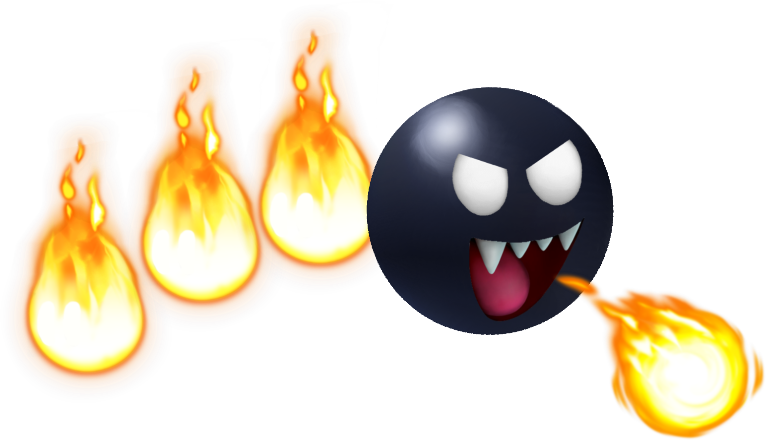 [62]added By Yoshigo99, Fire Chomp - Super Mario Fire Chomp (1615x1014)