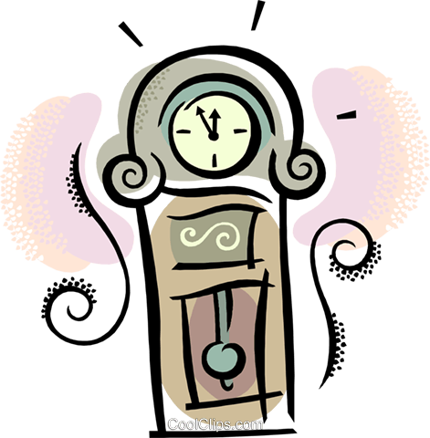 Grandfather Clock Royalty Free Vector Clip Art Illustration - Grandfather Clock Royalty Free Vector Clip Art Illustration (471x480)