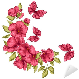 Adesivo Carta Di Nozze - Marcos Esquineros De Flores (400x400)