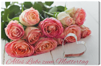 Quadro Su Tela Con Amore Sulla Scheda Festa Della Mamma - Mother's Day (400x400)