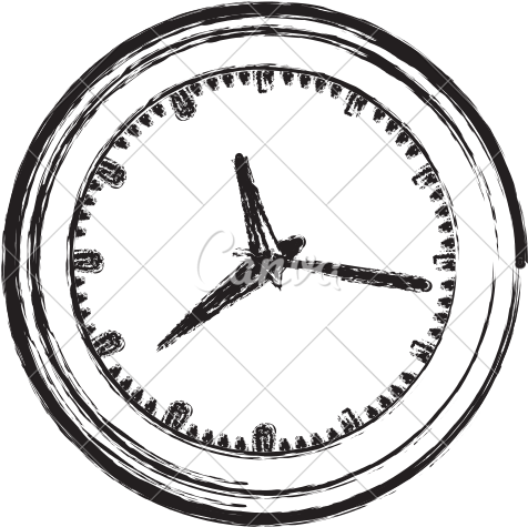 Wall Clock Sketch - Clock Sketch Png (550x550)