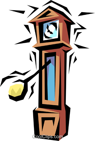 Grandfather Clock Royalty Free Vector Clip Art Illustration - Grandfather Clock Clip Art (325x480)