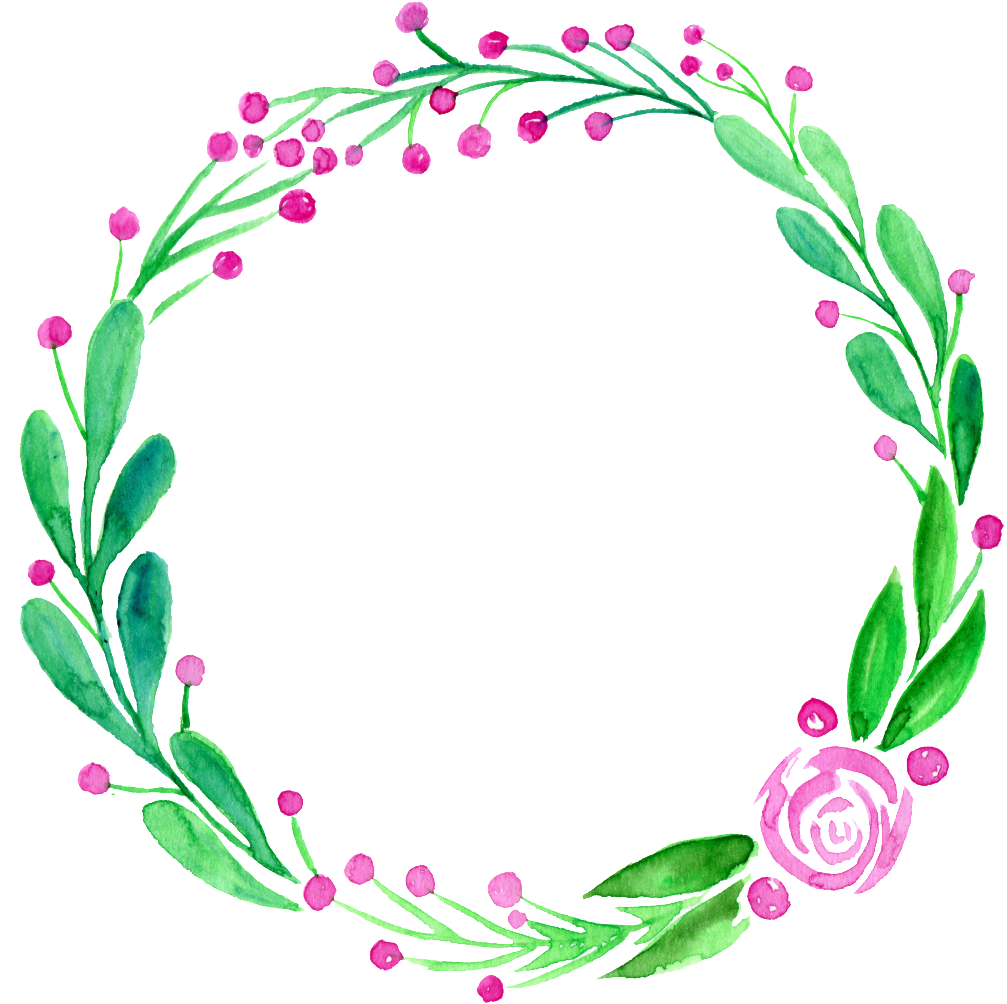 Fresh Rose Simple Drawing Hand-painted Garland Ornament - Fresh Rose Simple Drawing Hand-painted Garland Ornament (1024x1021)