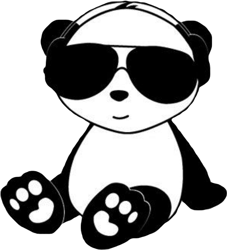 Chill Panda Cute Kawaii Black White Animal Bear Paw - Casebee - Fat Panda With Sun Glasses Print Iphone 5c (1024x1024)