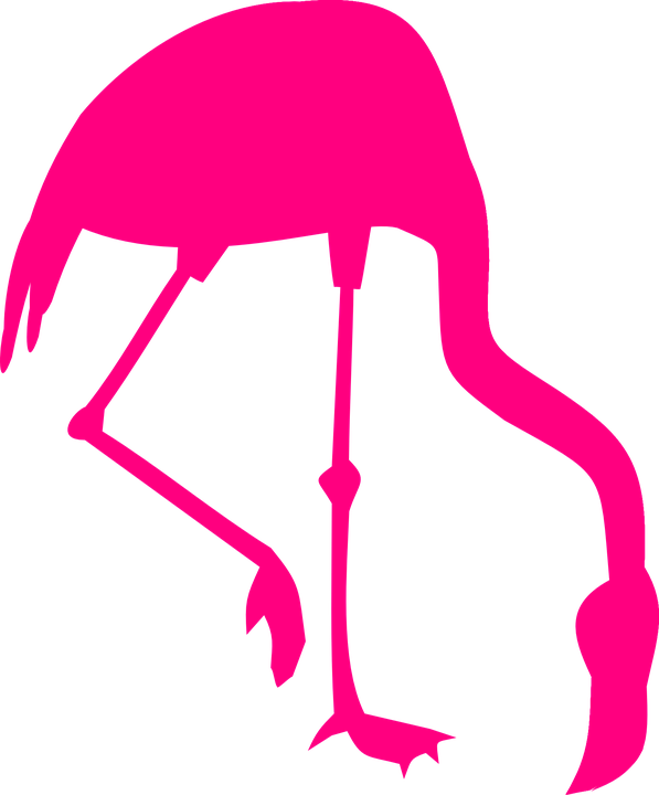 Pink Walk Cliparts 1, Buy Clip Art - Pink Flamingo Silhouette (597x720)