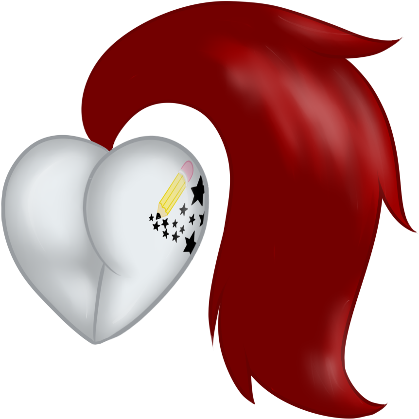 Heart Butt Blackstar By Mondlichtkatze Heart Butt Blackstar - Cartoon (900x900)