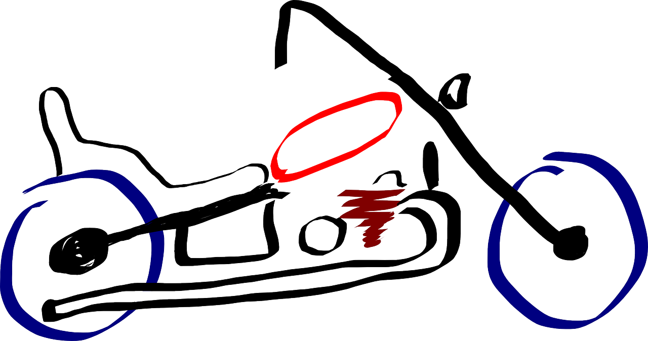 Motorcycle Harley-davidson Drawing Car Clip Art - Moto Harley Stilizzata (1280x674)