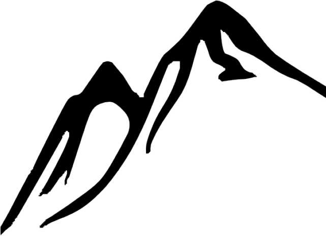Mountains Clipart Black And White - Mountain Clip Art Free (640x480)
