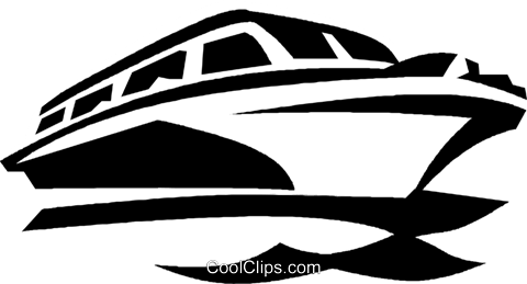 Sightseeing Boat Royalty Free Vector Clip Art Illustration - Lake (480x259)