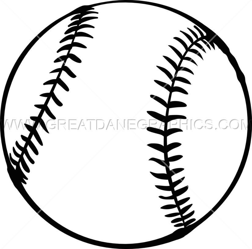 Softball - Drawing Of A Softball (825x816)